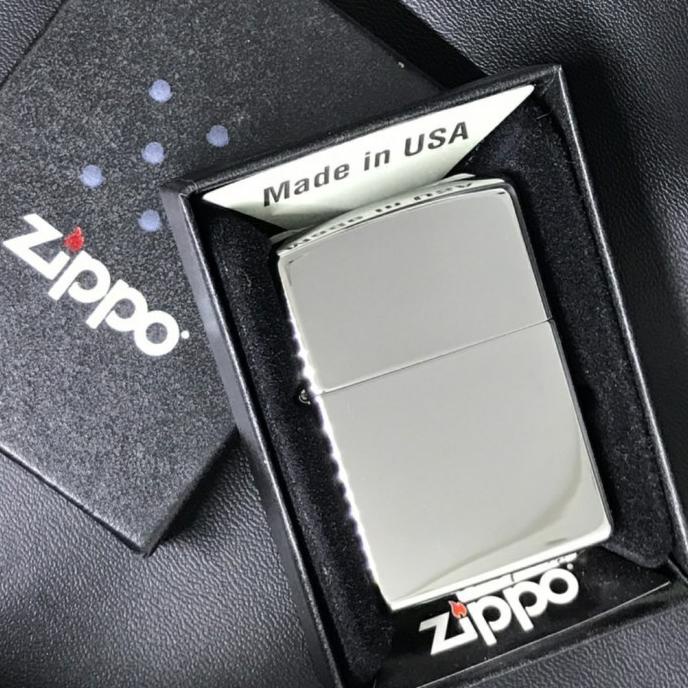 korek api mancis model zippo high polish chrome gold zippo lighter