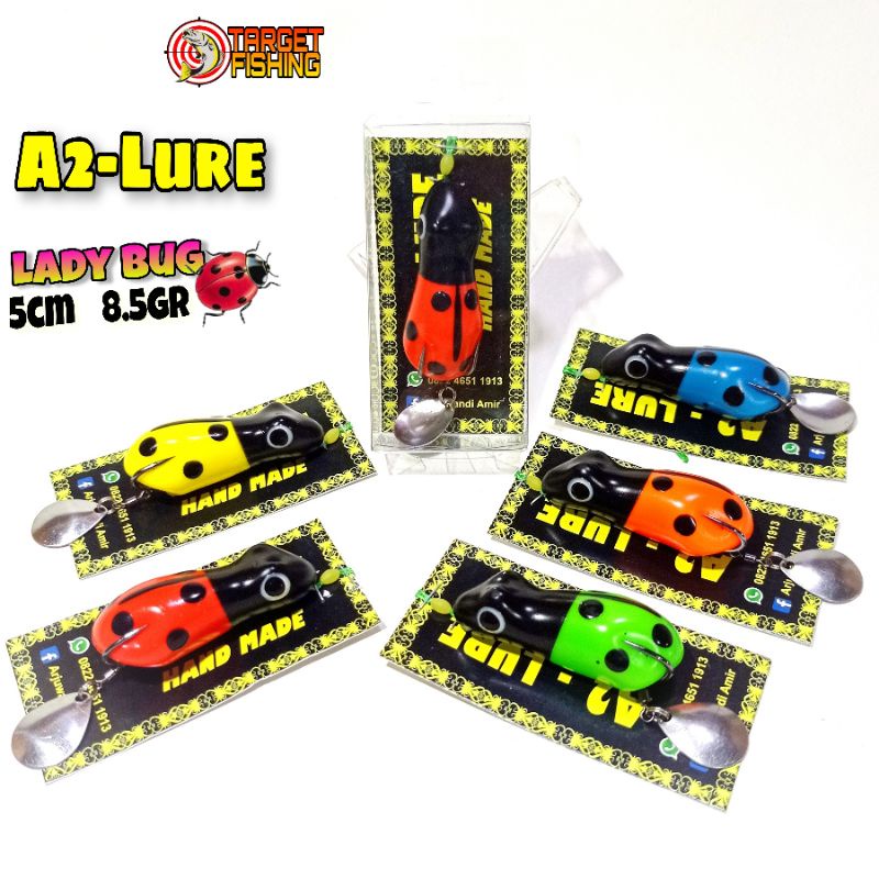 Soft Frog 5cm Lady Bug A2 Lure - Umpan Casting Gabus Haruan Softfrog Blade