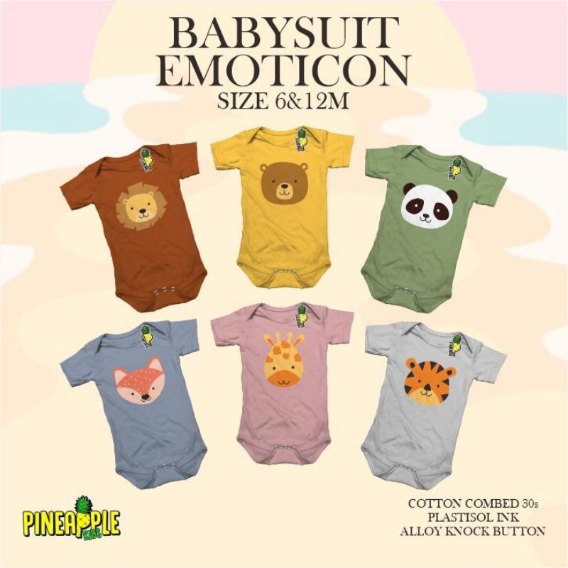 Pineapple Jumper Emoticon Jumper Pakaian Anak Jumper Pendek Bayi Motif Usia 6 sd 24 Bulan