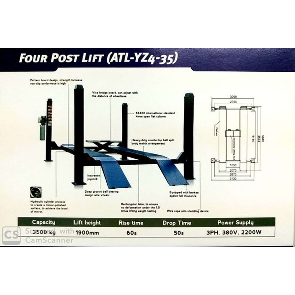 

four post lift ATL-YZ4-35