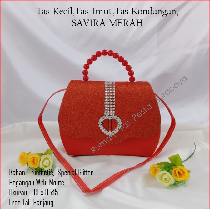 Tas Kecil,Tas Imut,Tas Kondangan,SAVIRA MERAH