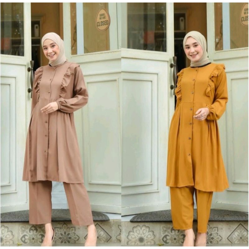 ARDINA SET || SETELAN WANITA TUNIK || ATAS BAWAHAN WANITA