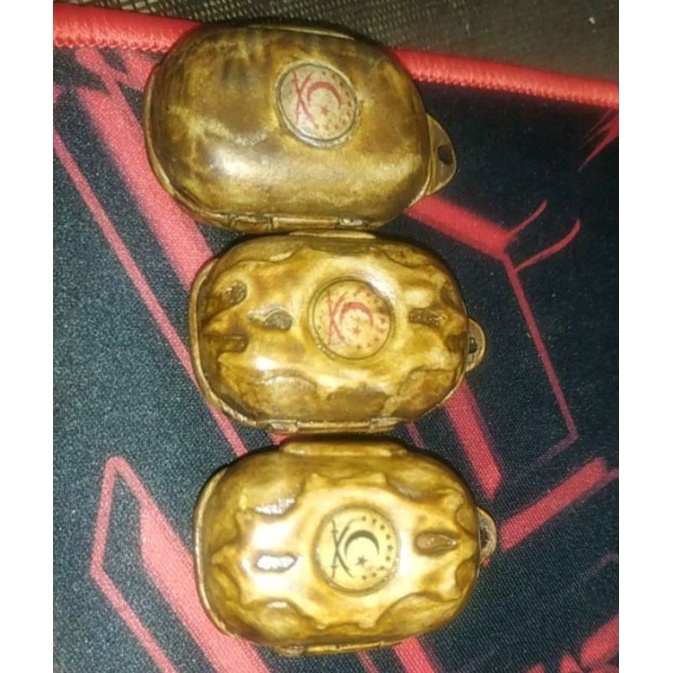 STAMBUL MINI KITAB TINTA EMAS WADAH KALUNG MIKA OVAL/MURAH