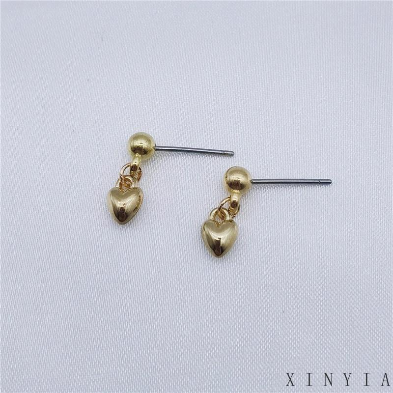 【Bayar di tempat】Hati Anting Exquisite Small Earrings Set One Week Fashion Ear Jewelry Simple Accessories Gifts