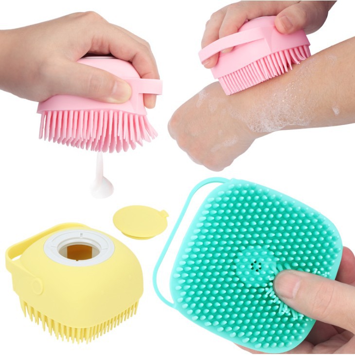 Shower brush/ sikat mandi silikon dispenser/ /Silicone Massage Bath 80ml