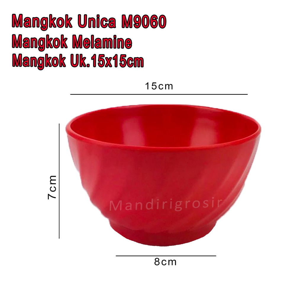 Mangkok Serbaguna *Mangkok Unica M9060 * Mangkok Melamine * Uk.15x15cm