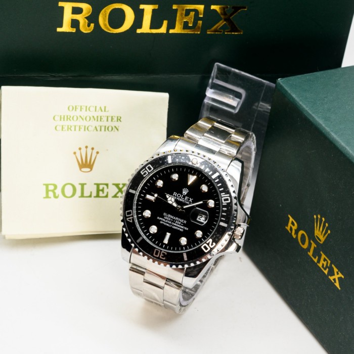 Jam Tangan Pria Fashion COD Keren Murah Terbaru Watch R6P5 (HR)JAM TANGAN ROLEX RANTAI FASHION PRIA 