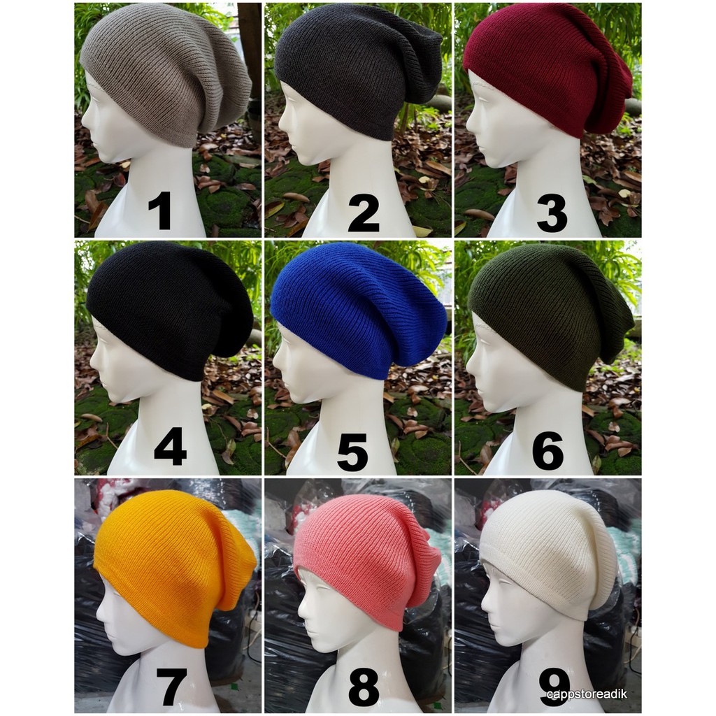 Kupluk beanie Rajut Besar polos allsize Dewasa BEA-RAFF