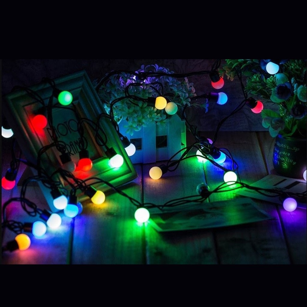 HOPE STORE - COD - Lampu Natal Bola Anggur RGB Warna Warni - Lampu Tumblr Hias Pesta - Lampu Kamar Tidur