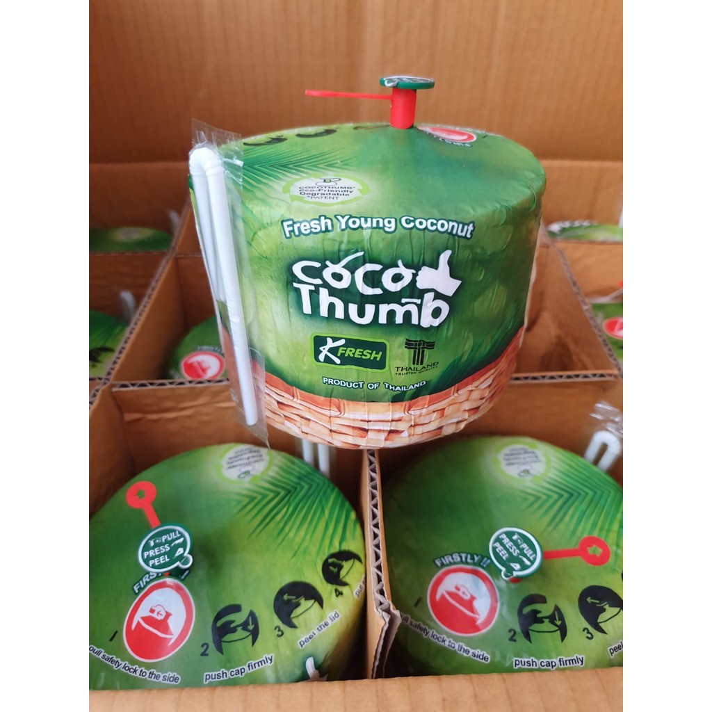 

KELAPA COCO THUMB YOUNG THAI COCONUT 6 BUAH PER DUS