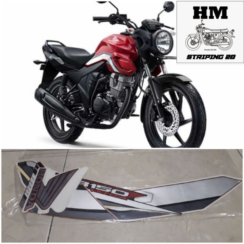 STIKER STRIPING LIS BODY MOTOR HONDA CB VERZA  2019 MERAH