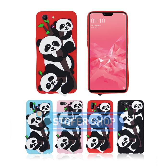 Oppo A3s Case Boneka PANDA 3D Karakter Soft Silicon 3D Case oppo a3