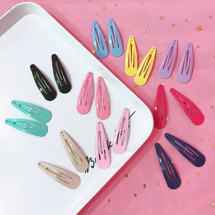 HPSS simple hairpin candy color besi hair pin jepit rambut jepitan