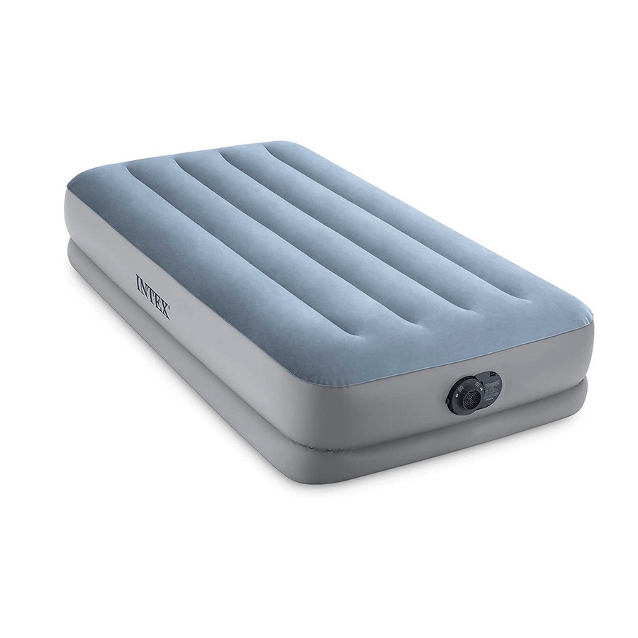 INTEX 64166 Dura-beam Plus Fiber-Tech Pump Technology 99x1.91x36 Airbed built in electric pump