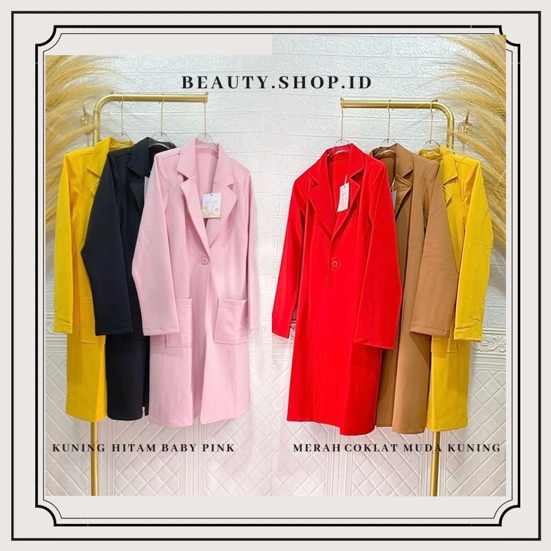 Qeni Long Coat - Blazer Panjang - Outer Blazer Wanita I2