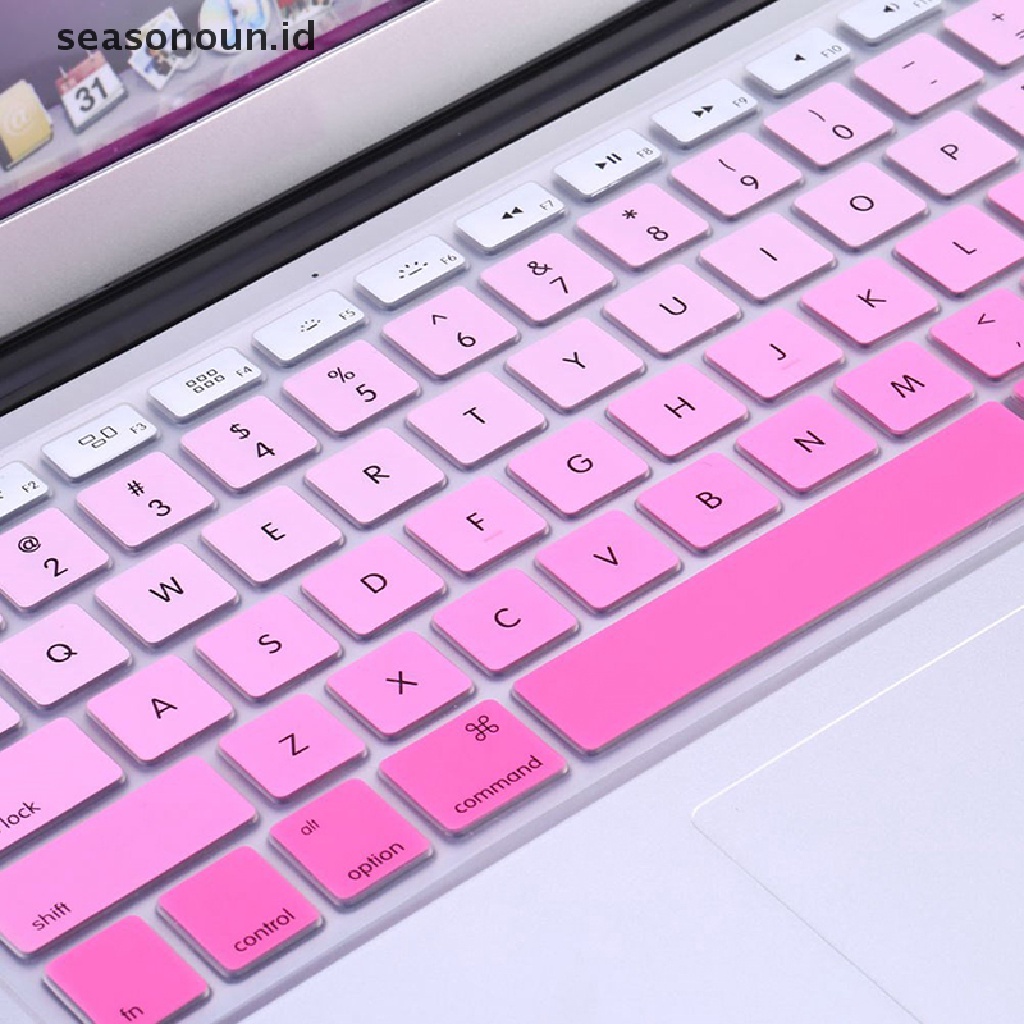 【seasonoun】 Rainbow Silicone Keyboard Case Cover Skin Protector for iMac Macbook Pro 13&quot; 15&quot; .