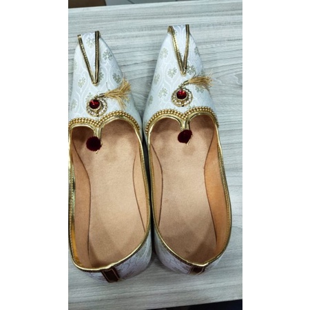 Selop sepatu pengantin ala India/ sendal manten / slop akad / sepatu wedding