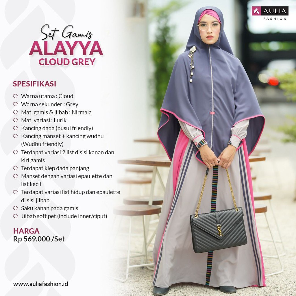 Gamis Aulia Original Terbaru Setelan Baju Gamis Syari Aulia Fashion Ori Untuk Wanita Perempuan Remaj