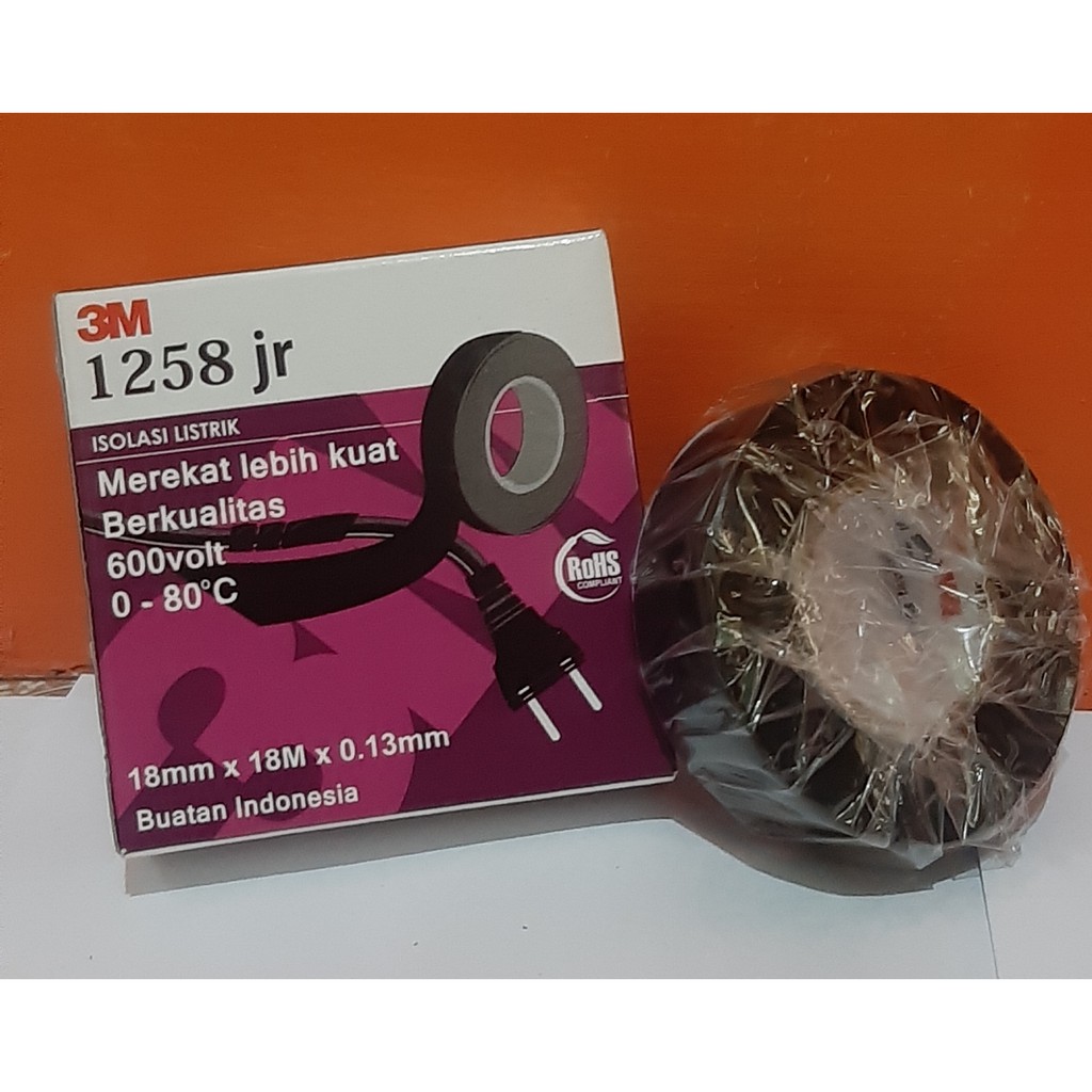 

Isolasi Listrik 3M warna Hitam 1258 jr
