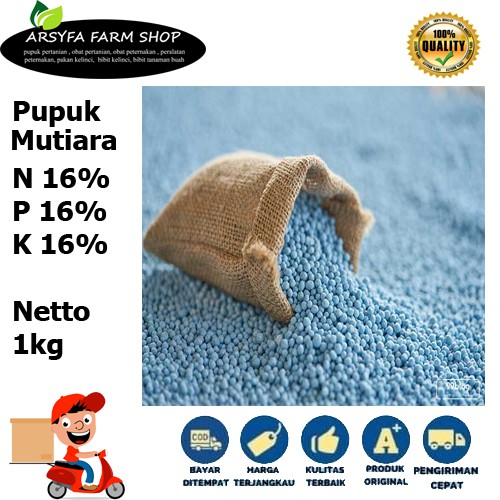 Pupuk  NPK MUTIARA 161616 1KG