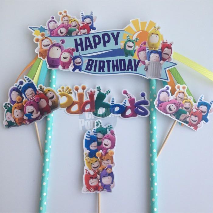 Oddbods Cake Topper Hiasan Kue Ulang Tahun