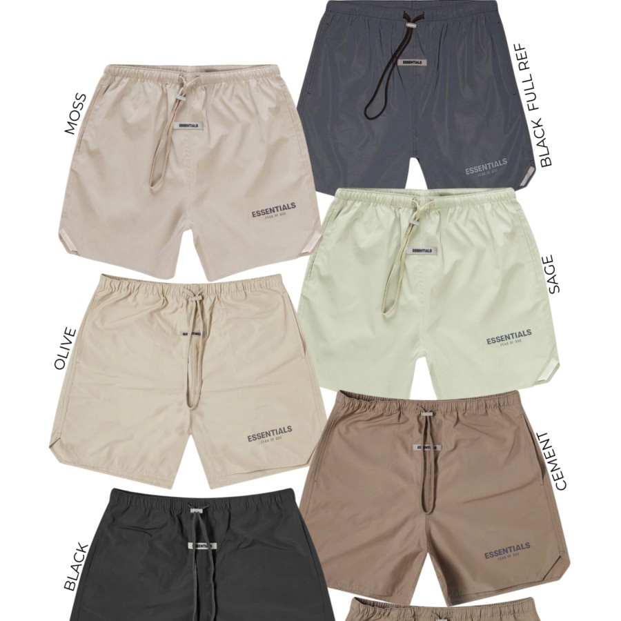 Fear Of God Essentials Reflective Volley Shorts 100% Original