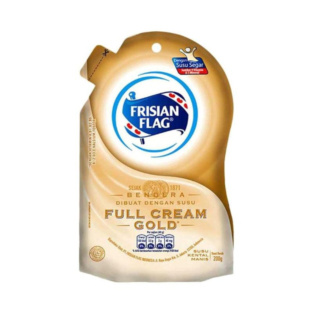 

FRISIAN FLAG KRIMER KENTAL MANIS GOLD POUCH 200 GR