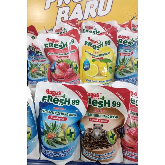 new!! Bagus Fresh 99 Hand wash sabun cuci tangan 345 ml liquid