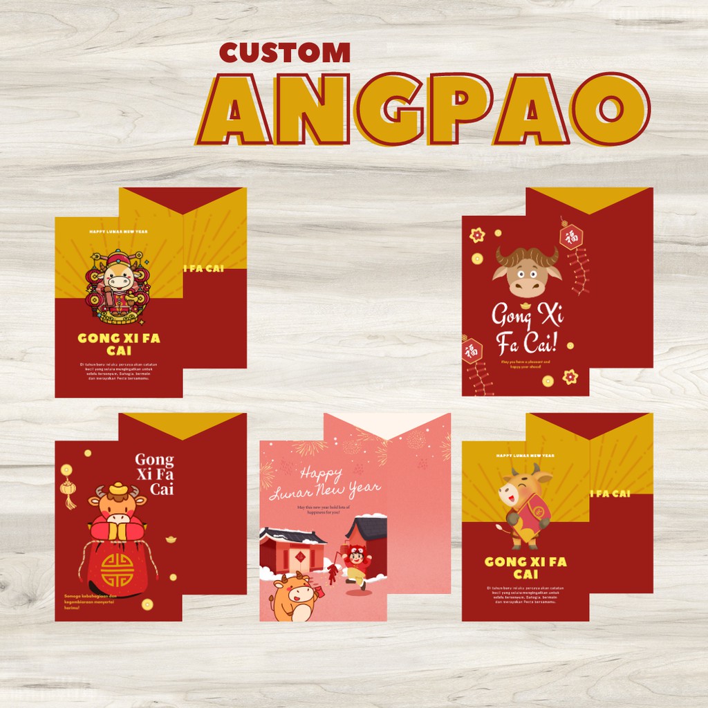

Angpao Imlek 2021 Kerbau Custom TANPA PO Premium Murah