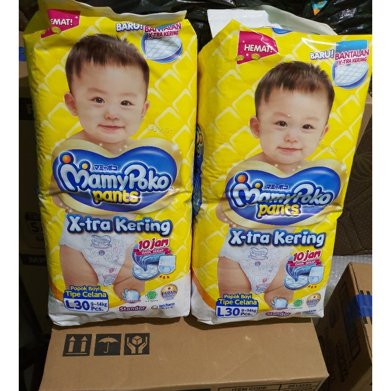 MamyPoko Pants X-tra Kering L30 - popok bayi murah