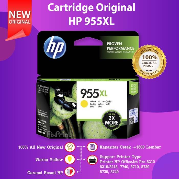 Cartridge Tinta HP 955XL 955 XL Printer 8710 8720 8730 8740 8745 8732M