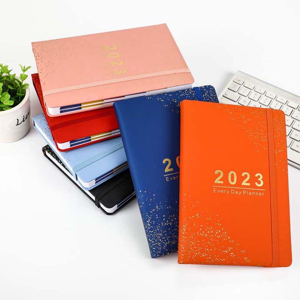 [Elegan] 2023 Notebook Portable Pria Wanita 365hari Jadwal Organizer Kantor Sekolah Perlengkapan Alat Tulis A5 Notebook