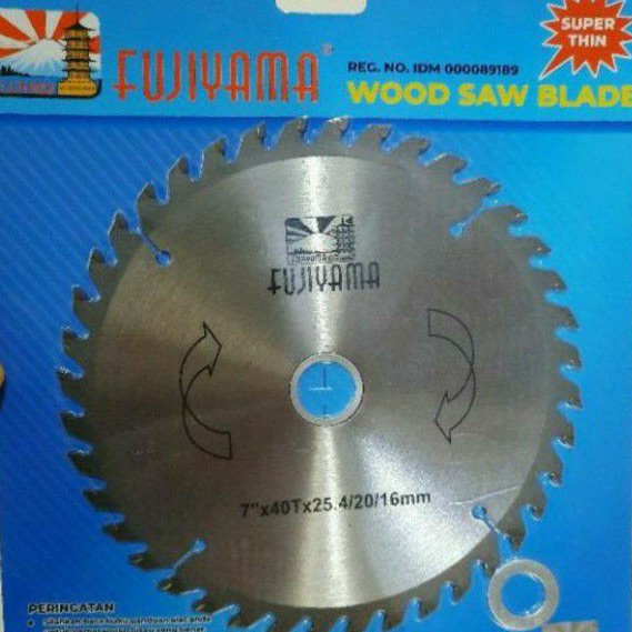 Fujiyama Circular Saw Blade 7 inch x 40 T - Mata Pisau Potong Kayu