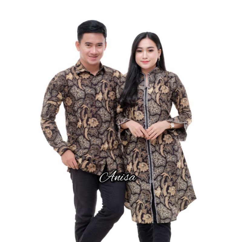 Couple batik modern / batik sarimbit / kemeja+tunik batik terbaru 2021