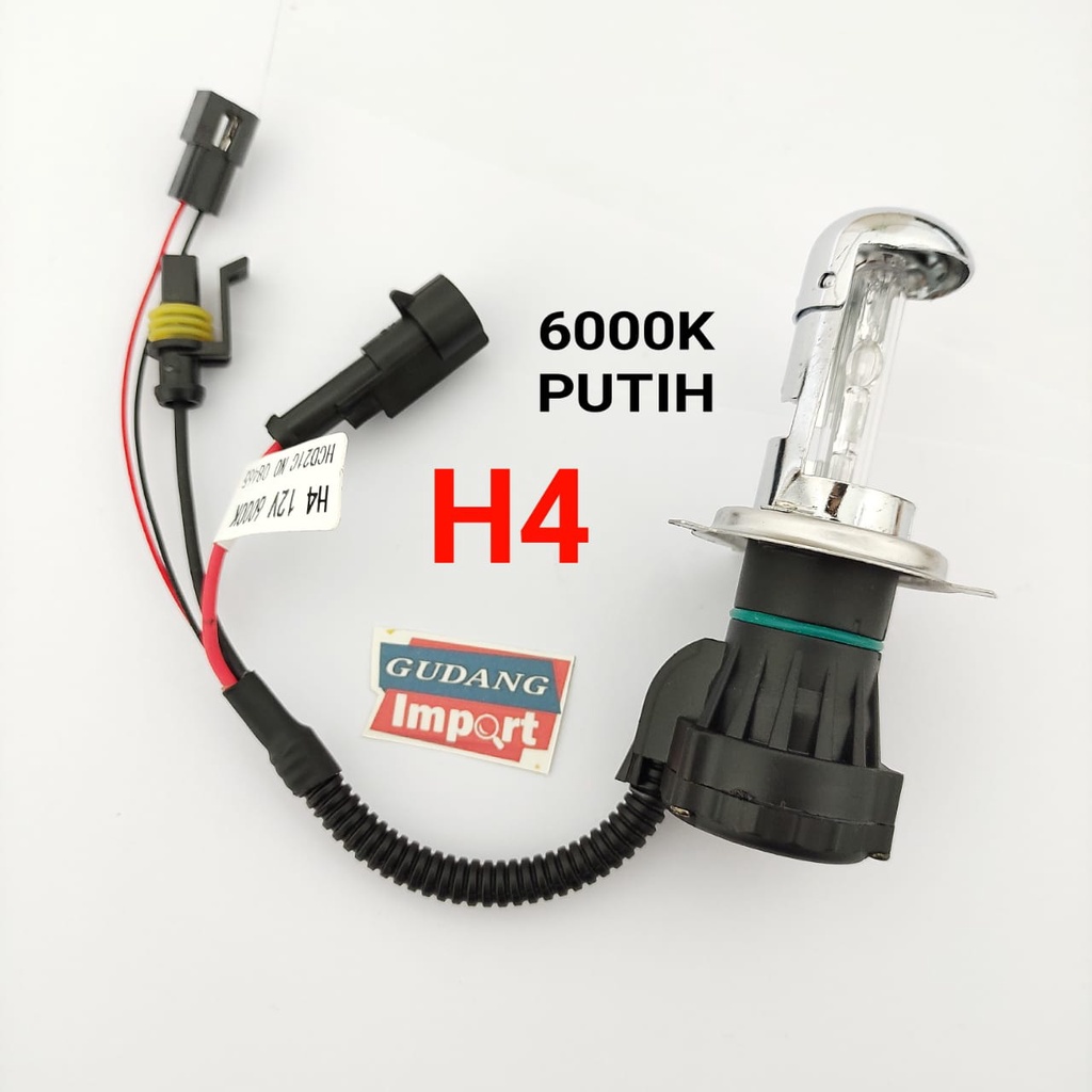 BOHLAM LAMPU HID MOBIL H4 H1 H11 H7 H16 HB3 HB4 35 WATT 55 WATT 6000K PUTIH 35W 55W