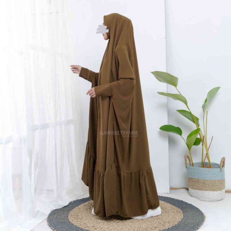 (MS) LONG KHIMAR OVERHEAD ZIPPER WOLFIS JETBLACK