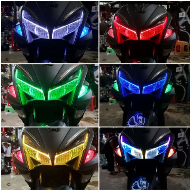 Lampu DRL Alis Aerox RGB 8 Warna