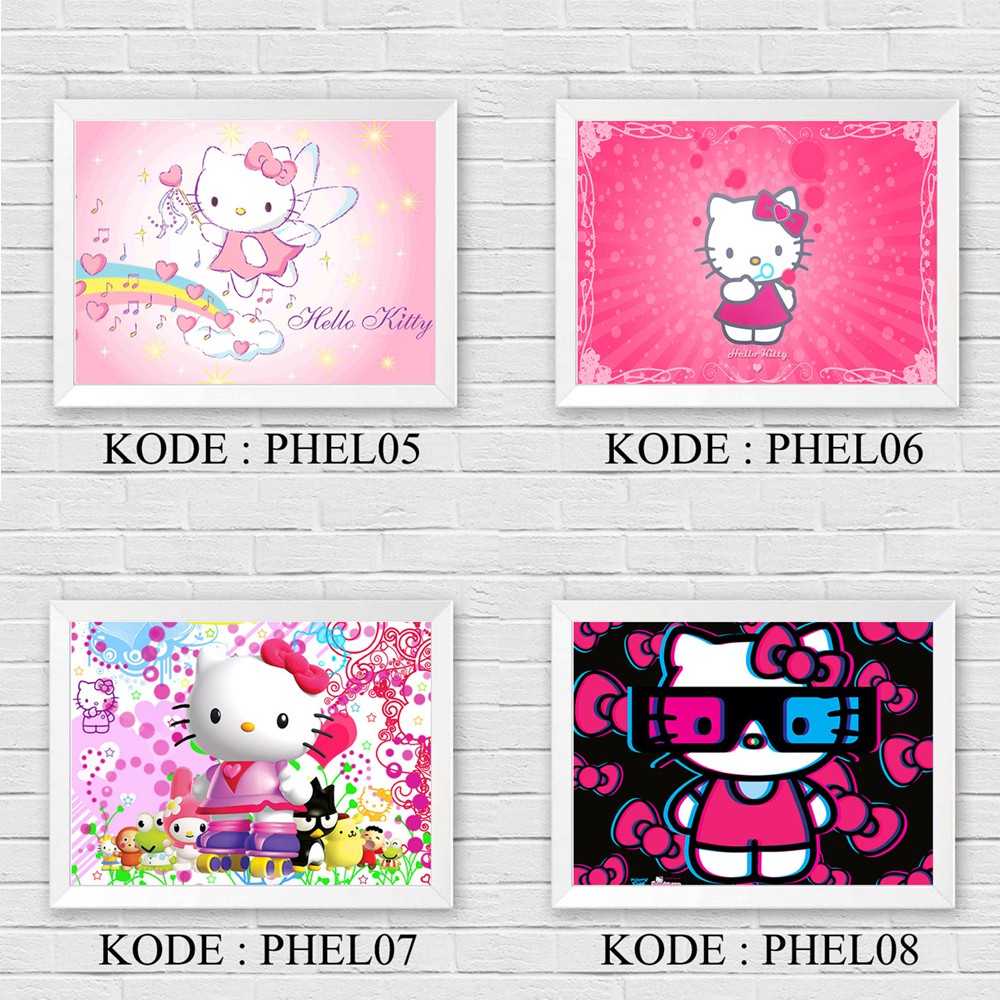 Hiasan Dinding Dekorasi Rumah Kartun Hello Kitty Pajangan Poster ANAK Ukuran A4 Shopee Indonesia