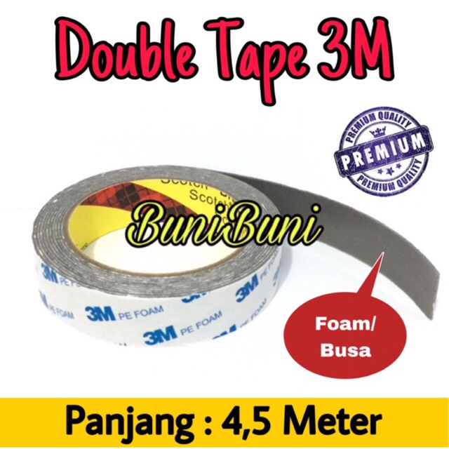 Grosir 3M Double Tape Tip / Dobeltape / Dobeltip / Doubletape 3M Putih Perekat Bolak Balik 3M Putih