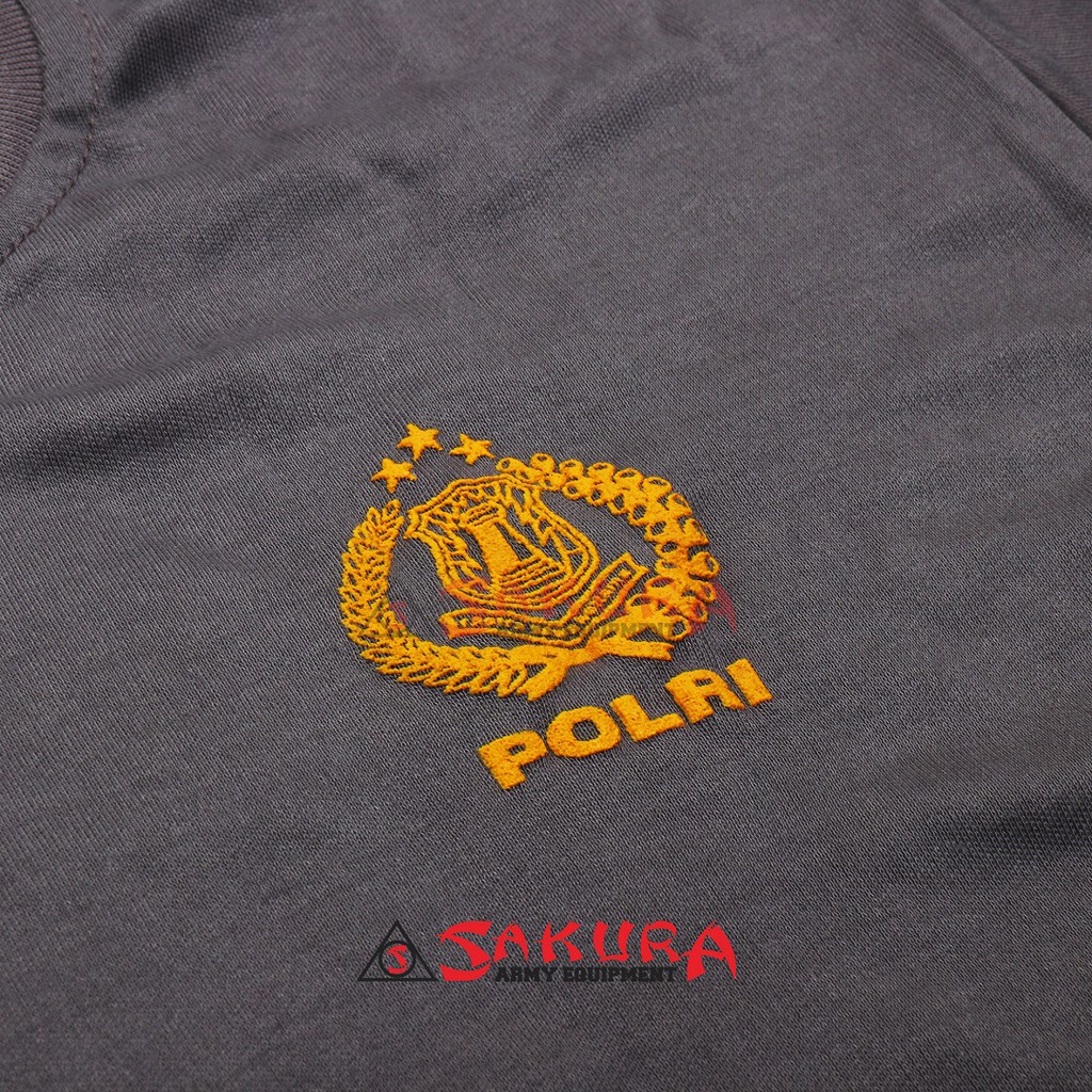 Kaos Polisi Coklat Logo Polri Kaos Oblong Polri