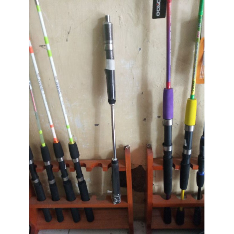 gagang joran custom jigging double power full stainless panjang 55cm