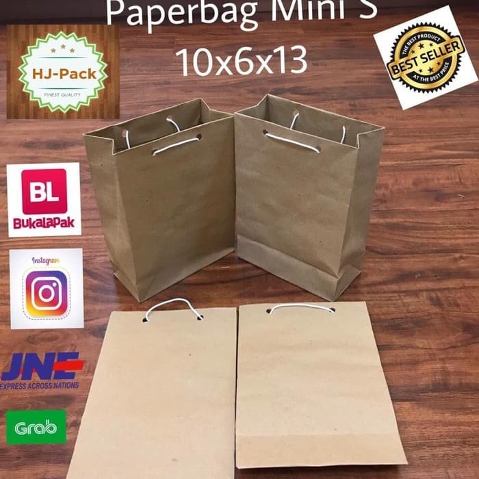 

SALE Paperbag Paper Bag Tas Kertas Mini 10x6x13 Kraft Polos Tas Belanja