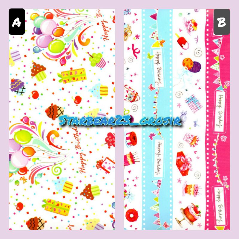 

KERTAS KADO GLOSSY HAPPY BIRTHDAY CUPCAKE