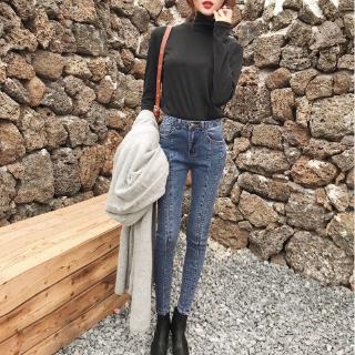  Celana  Jeans  High Waist Wanita  Korean  New Style  Skinny 