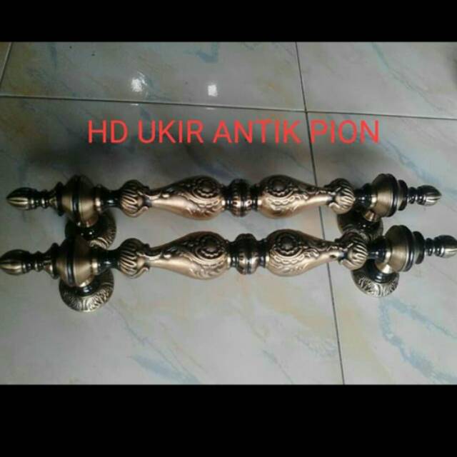 HANDLE PINTU KUNINGAN antik Baut TEMBUS