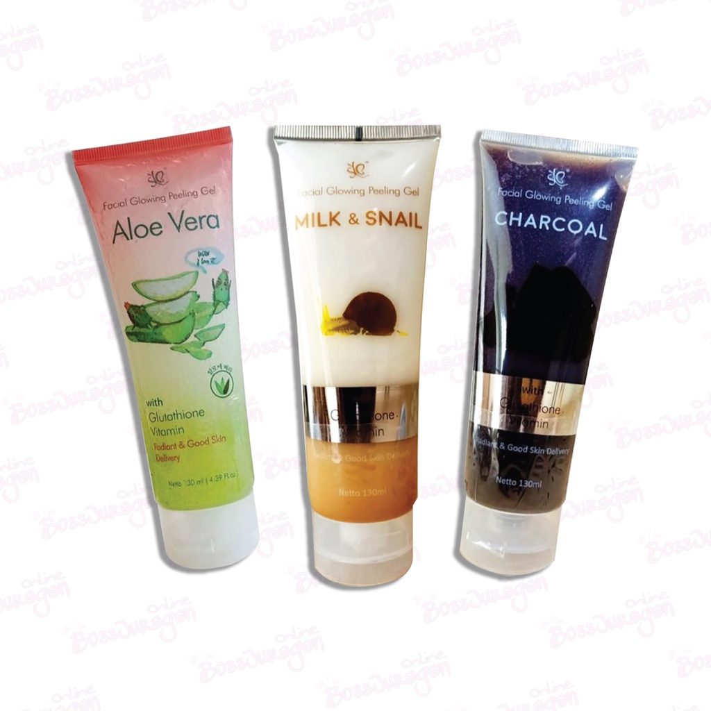 (INEED) Facial peeling wajah gel aloevera snail milk charcoal from SYB pelling wajah BPOM Face Peeling