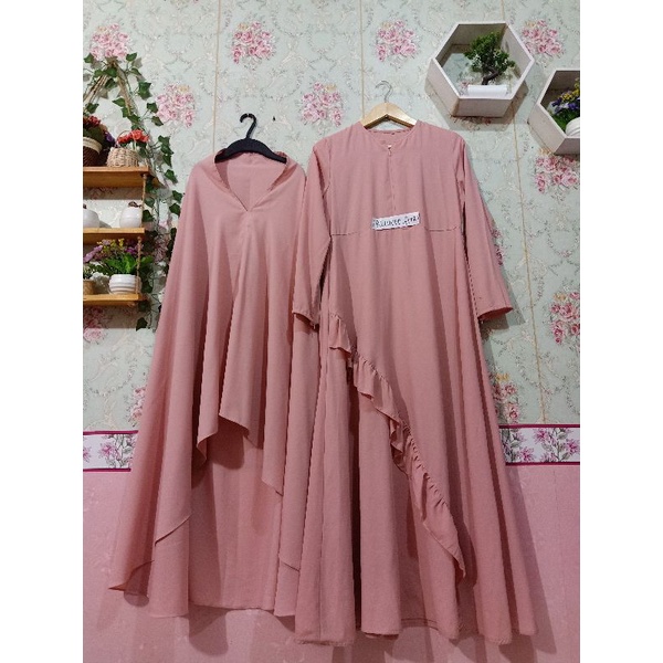 Gamis set Khimar preloved SHIERAKI dress second pl muslimah syar'i Maxy umbrella seken bekas