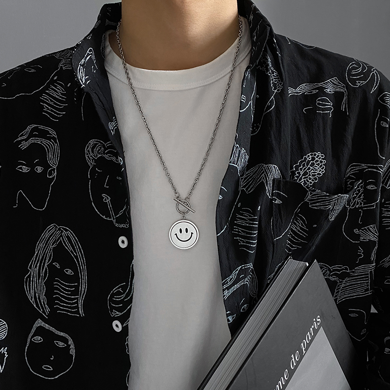 Smile Necklace Fashion Street Titanium Steel Does Not Fade