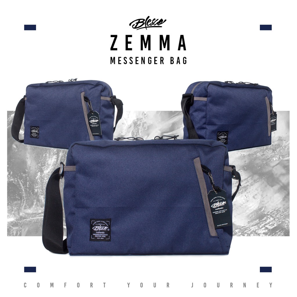 Tas Selempang Laptop 14 inch Blesco Zemma Navy