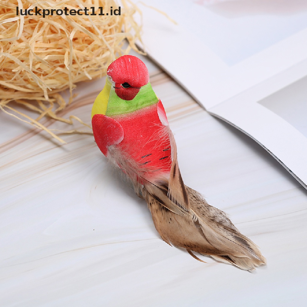 // Hg &amp; ID// 1Pc Sarang Burung Bulu artificial Hias mini Walet Hiasan Taman Rumah.